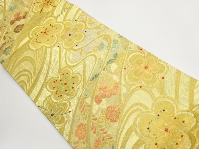 JAPANESE FUKURO OBI / WOVEN FLOWERS